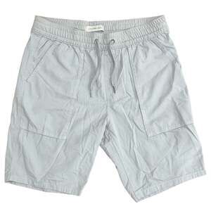 Calvin Klein Jeans Men's Light Grey Poplin Pull-On Drawstring Shorts Sz L